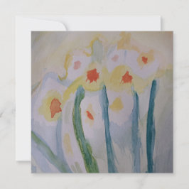 Abstrato Daffodils - Cartão de Saudação Simples