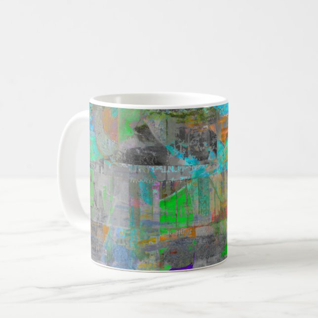 "Abstrato de Abobrinha Recheada" caneca de café ar (Frente Esquerda)