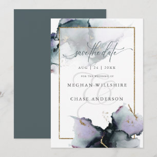 Abstrato de Aquarela Ametista Moderna Mudada 