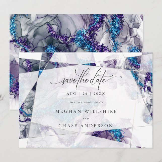 Abstrato de Aquarela Verde de Sage Moderna (Frente/Verso)