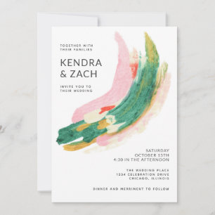 Abstrato de Arte Moderna Pintou Casamento