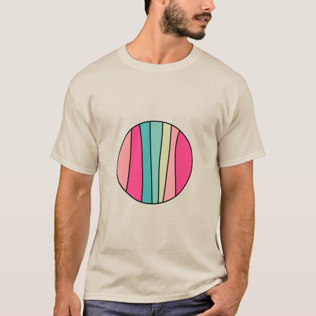 Abstrato de cor redonda 160422(02) T-Shirt (Frente)