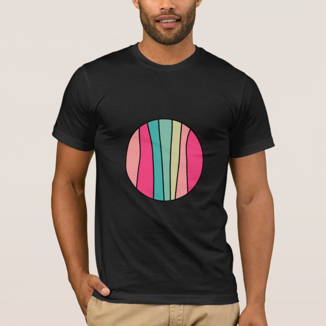 Abstrato de cor redonda 160422(02) T-Shirt (Frente)