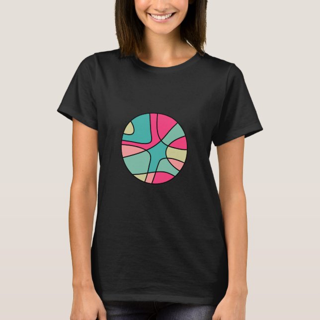 Abstrato de cor redonda 160422(05) T-Shirt (Frente)