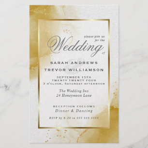 Abstrato de Dourado Suave de Casamento de Orçament