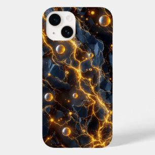 Abstrato de energia elétrica com raios Ouro