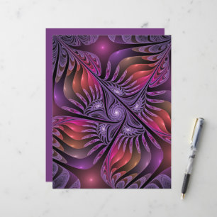 Abstrato de Fantasia Colorida Fractal Roxo