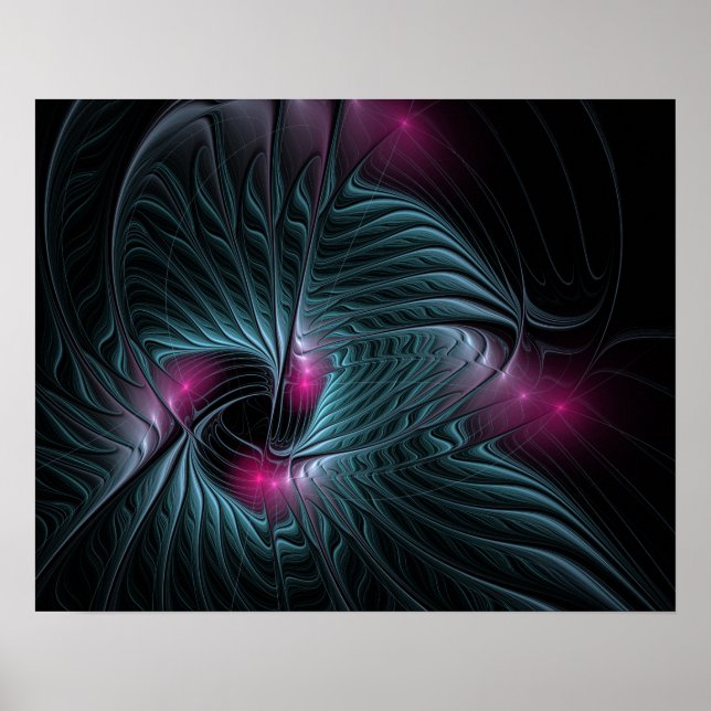 Abstrato de Fantasy Fractal Poster (Frente)
