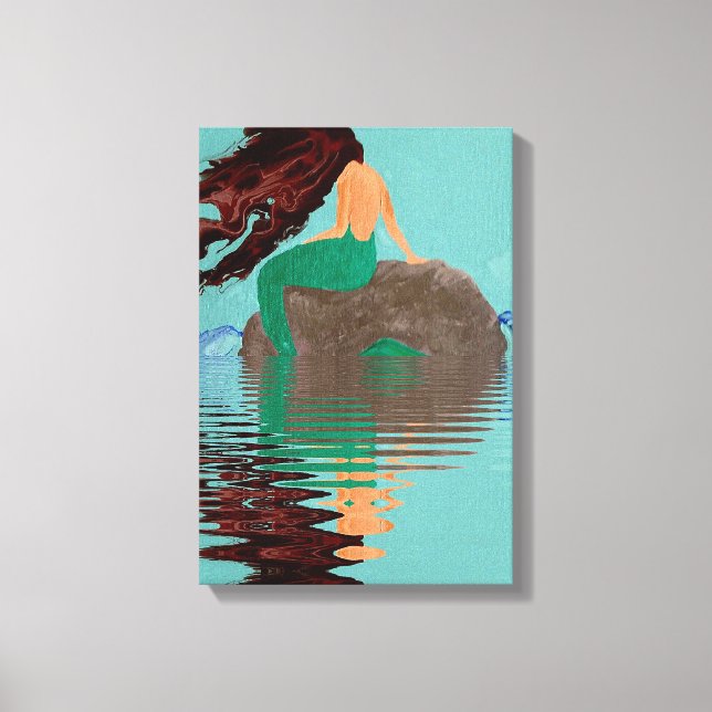 Abstrato de Fluido - Sereia Canvas de Água Rock (Frente)