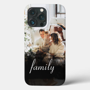 Abstrato de Foto Preta Personalizada da Família