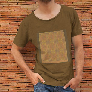 Abstrato de Hazard ouro de em T-Shirt castanho