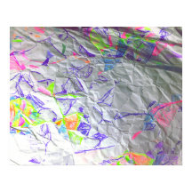 Abstrato de Impressão de Arte Moderna com Escrivaç