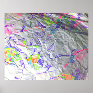 Abstrato de Impressão de Arte Moderna com Escrivaç