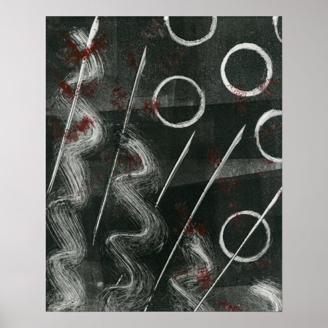 Abstrato de impressão digital branca e preto (Frente)