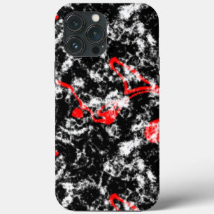 Abstrato de Mármore Vermelho, Branco e Preto