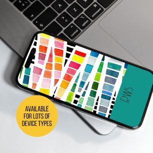 Abstrato de Mosaico com Coloração Aquática Arco-Ír