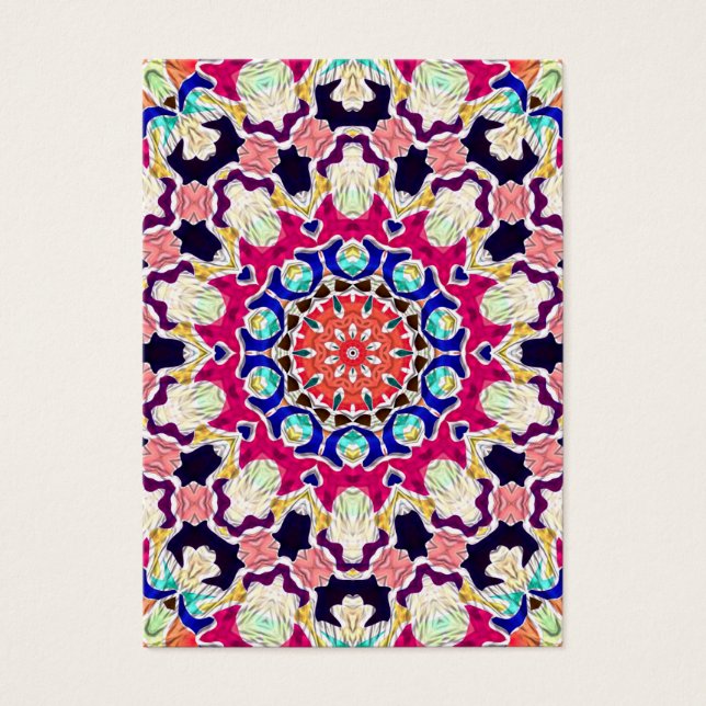 Abstrato de multicores Caleidoscópio Mandala (Frente)