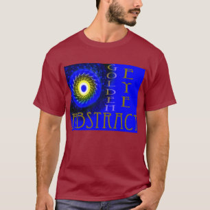 Abstrato de Olho ouro Mens T-shirt Escura