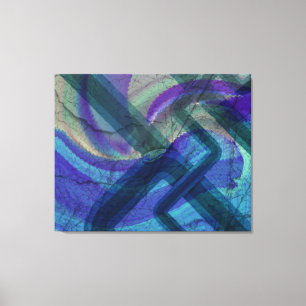 Abstrato de Paisagem Industrial com canvas estendi