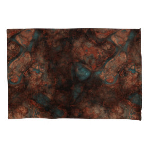 Abstrato de Pedra de Ferrugem e Turquesa