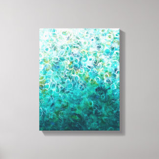 Abstrato de pintura de macho branco teal Canvas 11