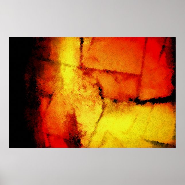 Abstrato de pintura moderna Poster de arte (Frente)