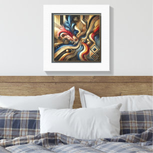 Abstrato de pintura na Canvas Premium.