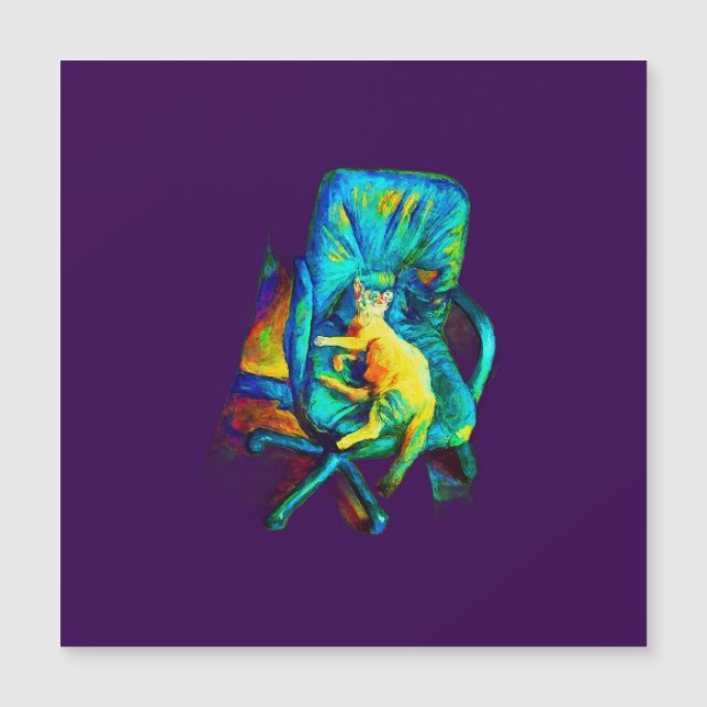 Abstrato de placa magnética com cores roxas de gat (Frente)