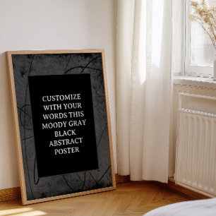 Abstrato de Poster Cinza preto moderno
