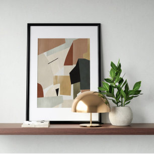 Abstrato de poster de de Aquarela Arte Geométrica 