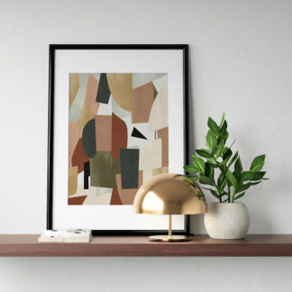 Abstrato de poster de de Aquarela Arte Geométrica