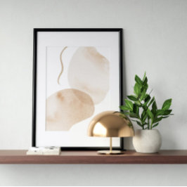 Abstrato de poster de de Aquarela Arte Geométrica