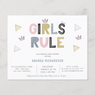 Abstrato de Regra de Raparigas Chá de fraldas de 