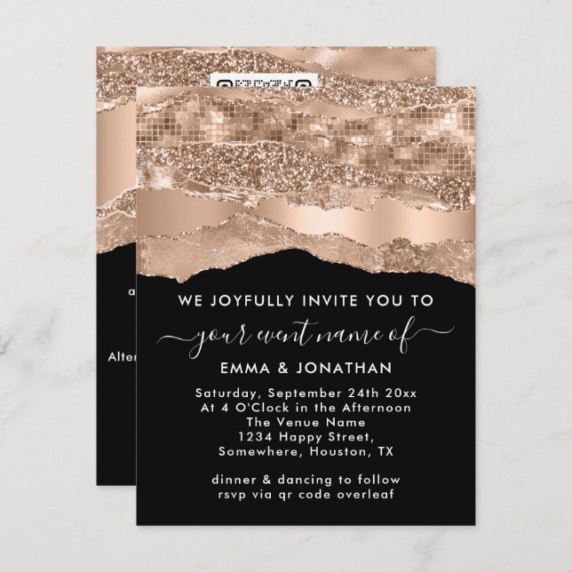 Abstrato de Rosa de Traços de do Código QR de Bord (Frente/Verso)