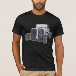 Abstrato de T-Shirt Classic Flaming White Hot Rod