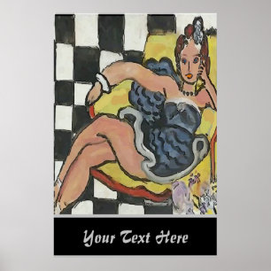 Abstrato de telefone celular da mulher, Poster de