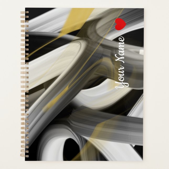 Abstrato de Tendência do Planejador Arte Preta Dou (Frente)