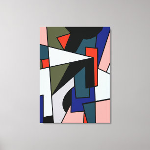 Abstrato de três Canvas triplas de forma múltipl