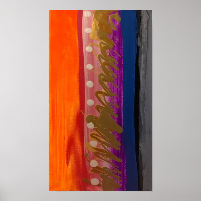 Abstrato de várias cores Poster (Frente)