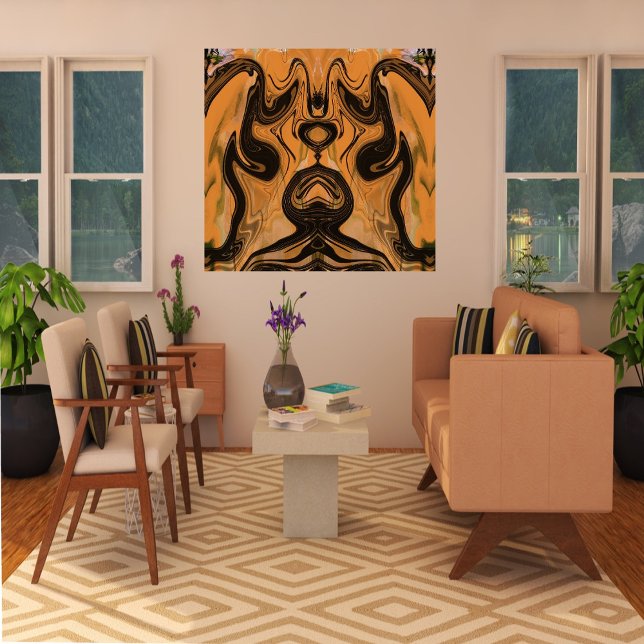 Abstrato Desert Brown Impressão em Tela Enrolada (Criador carregado)