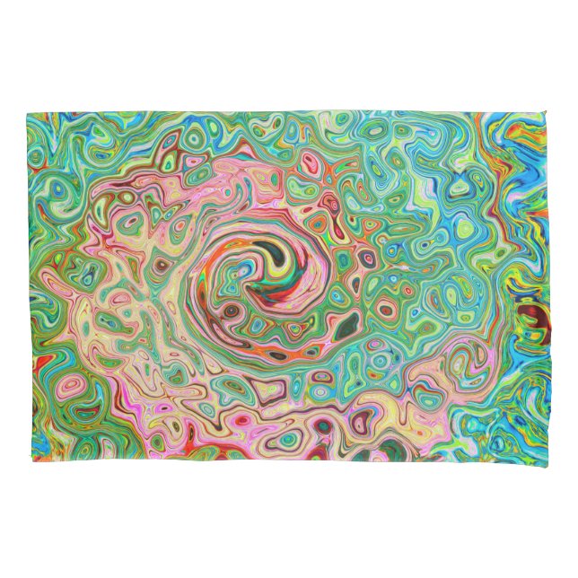 Abstrato do Arco-Íris Colorido do Groovy Retro (Frente)