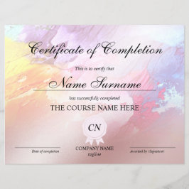 Abstrato do curso de Prêmio de certificado de conc