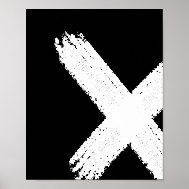 Abstrato do pincel Impressão 1 - invertido (Frente)