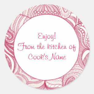 Abstrato do vermelho da cozinha de etiquetas da