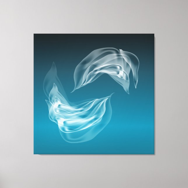 Abstrato Dolphins na Canvas Play (Frente)