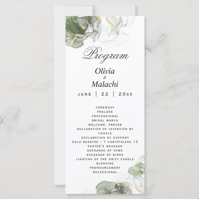 Abstrato Dourado Sage Verde (Frente)