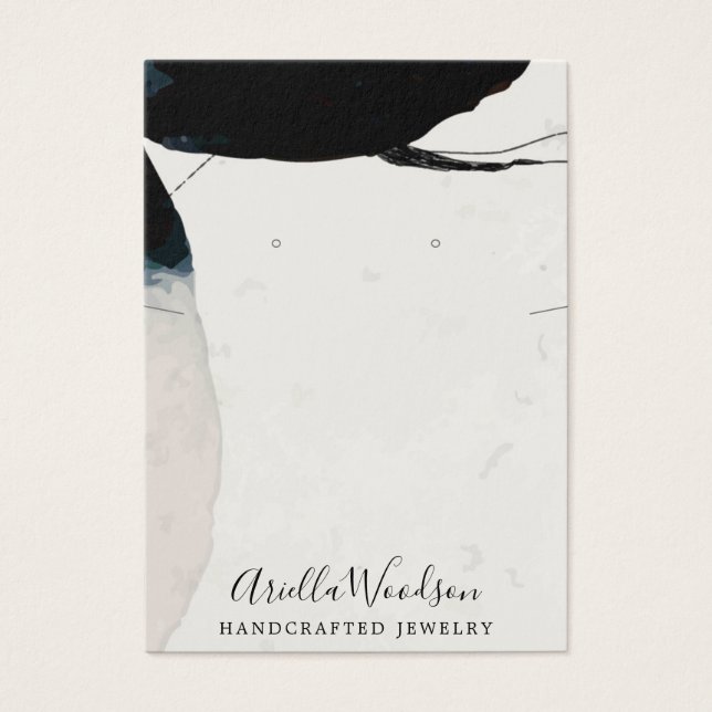 Abstrato Earthy Shapes Ouvindo Colar Exibição (Frente)