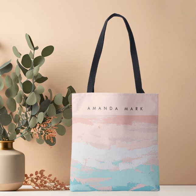 Abstrato Elegance Beige Na moda Tote Bag (Criador carregado)