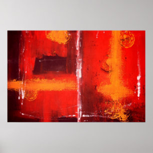 Abstrato Expressionista Vermelho Impressão de pint