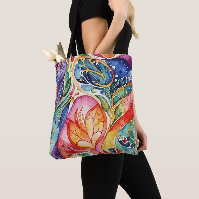 Abstrato face trabalho de arte 1207 - Tote Bag (Close Up)